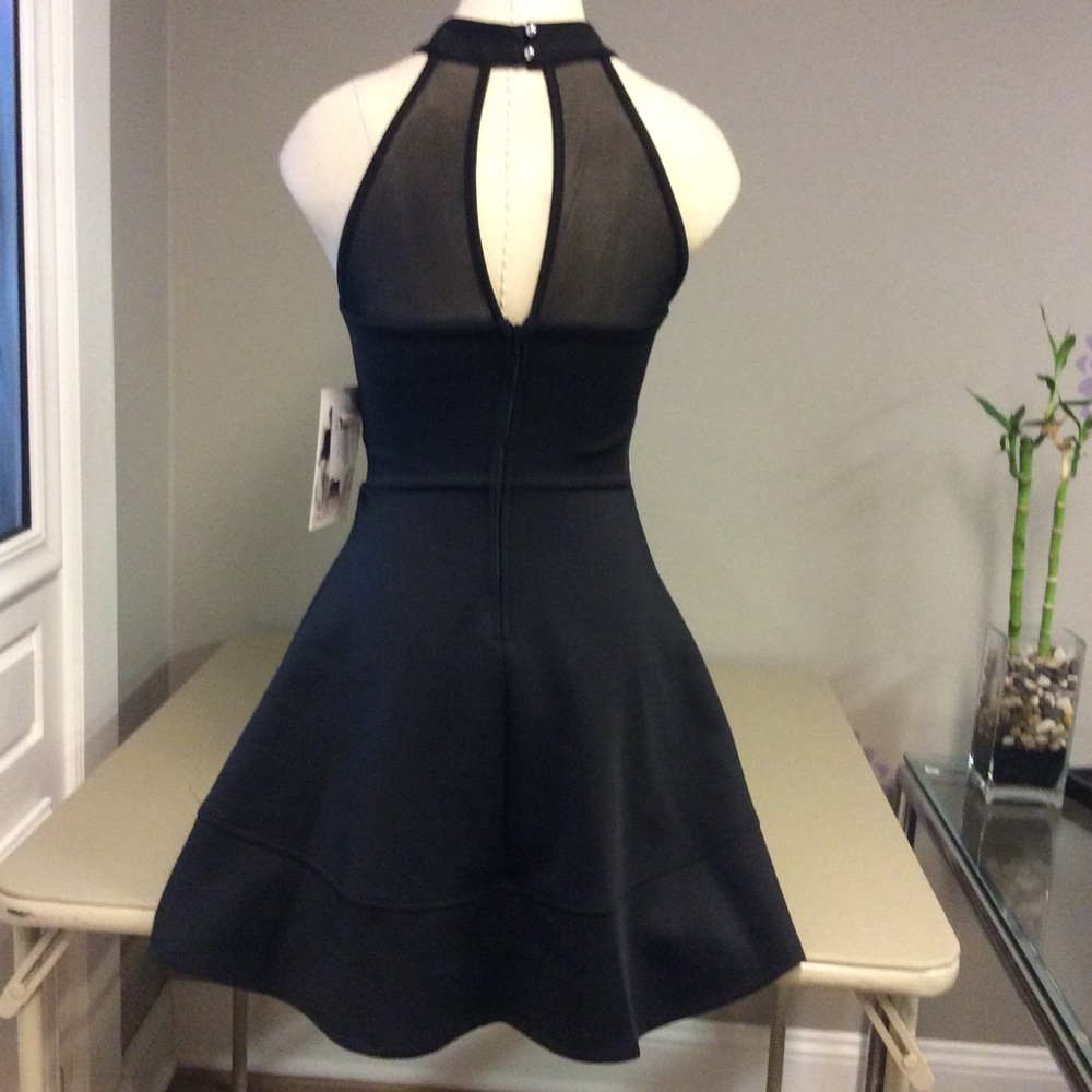 💍 NWT! Jewel Waist Fit-and-Flare Black Dress - Picture 4 of 5